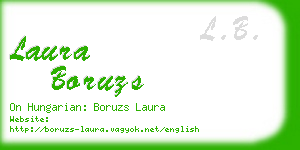 laura boruzs business card